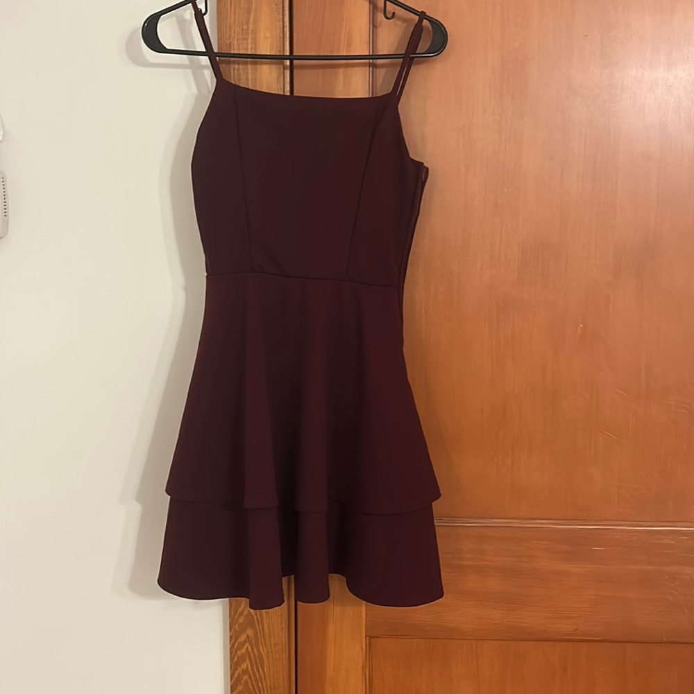 Burgundy mini formal dress